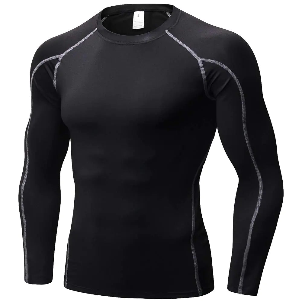 Mens Compression Shirts Long Sleeve Athletic Compression T Shirts Base Layer Cool Dry Workout Shirt Sports Running Tops